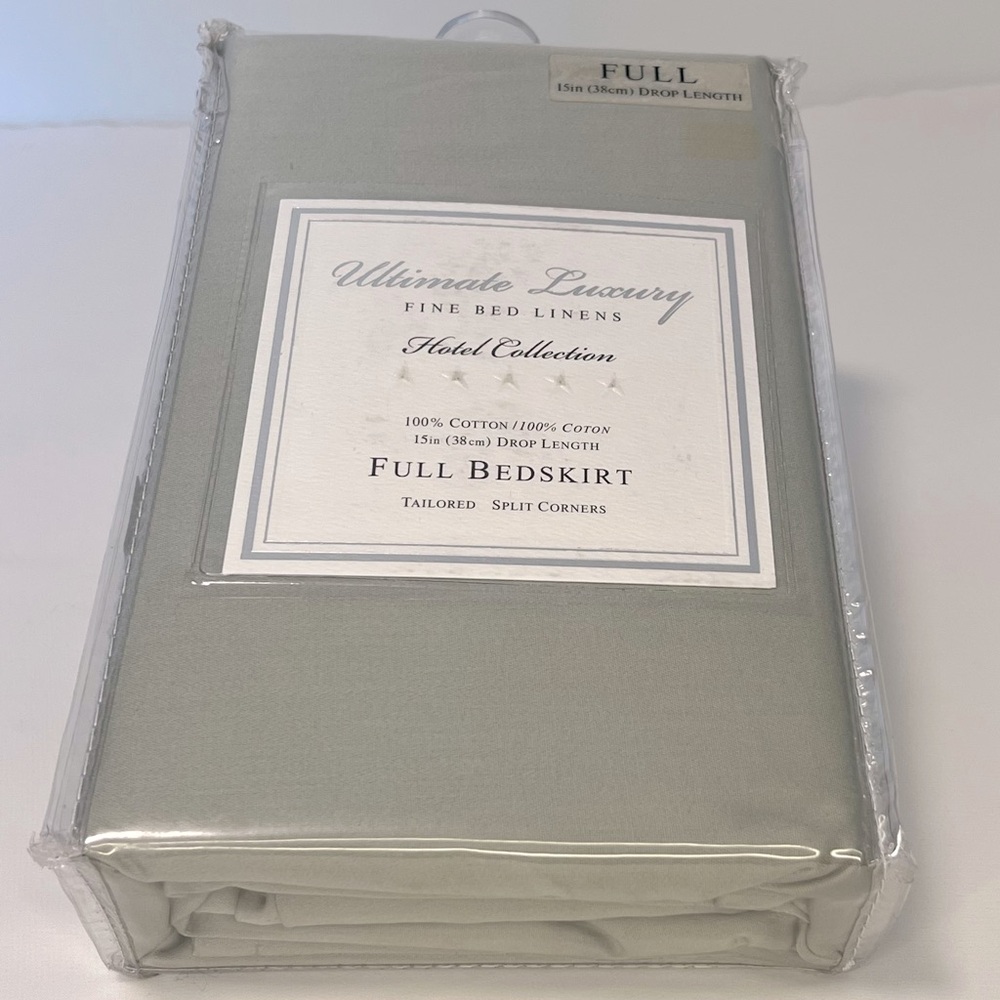 Full Bedskirt, Sage green- Ultimate Luxury Hotel Collection- NEW
